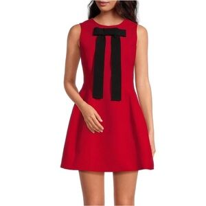 A loves A red dress with black bow